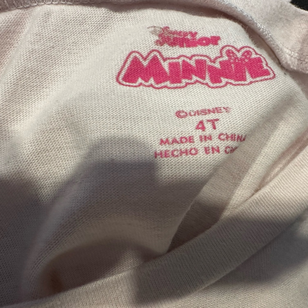 5T Girls Minnie Mouse Long Sleeve Ruffle T-Shirt - Picture 2 of 3